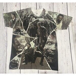 RARE 2015 AMC The Walking Dead Zombies Promo T Shirt Sz Large AOP